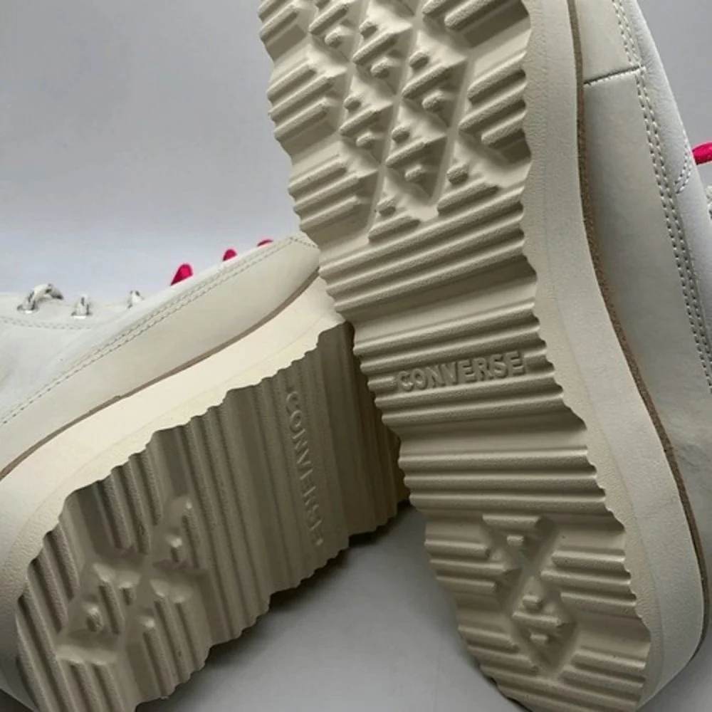 Converse Chuck Taylor Crafted Boot Hi Egret/Ivory/Pink 173212C M 8.5 | W 10- NWB - Picture 10 of 13